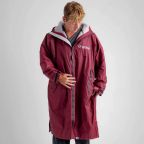 Dryrobe Advance Long Sleeve Changing Robe | Burgundy & Grey