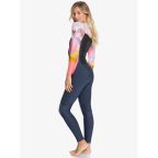 Roxy Syncro Womens 4/3 CZ Steamer Wetsuit - Jet Gry/Coral Flme/Temple Gold Roxy Syncro Womens 4/3 CZ Steamer Wetsuit - Jet Gry/Coral Flme/Temple Gold