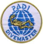 PADI Divemaster Cloth Badge / Emblem Round Style