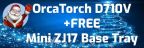 OrcaTorch D710V Video Light + ZJ17 Mini Base Bundle