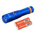 OrcaTorch D710 Dive Torch + FREE Battery Bundle