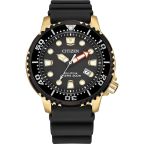 Citizen Black + Gold Tone Stainless Steel Divers Watch BN0152-06E