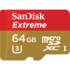 SanDisk Extreme 64GB Micro SDXC UHS-1 Card For Action Cameras