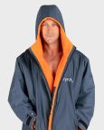 Dryrobe Advance Long Sleeve Changing Robe | Grey & Orange