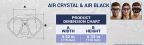 Cressi Air Crystal Dive Mask - Clear + Dark Skirt