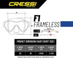 Cressi F1 Frameless Single Lens Diving Mask - All Colours