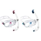Cressi Marea Jr + Seal Dry- Kids Snorkel Combo Clear Skirt
