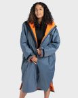 Dryrobe Advance Long Sleeve Changing Robe | Grey & Orange