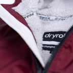 Dryrobe Advance Long Sleeve Changing Robe | Burgundy & Grey