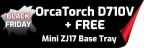 OrcaTorch D710V Video Light + ZJ17 Mini Base Bundle