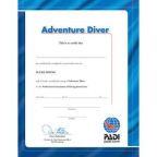 PADI Adventure Diver Wall Certificate