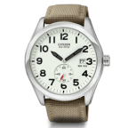 Citizen Mens Strap 100M Khaki Watch | BV1080-18A