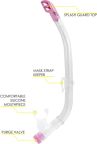 Cressi Marea Jr + Top - Kids Snorkel Combo Solid Colours Cressi Marea Jr + Top - Kids Snorkel Combo Solid Colours