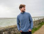 Musto Mens Marina 1/2 Zip Knit Sweater - Slate Blue Musto Mens Marina 1/2 Zip Knit Sweater - Slate Blue