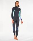 Rip Curl Womens 5/3 CZ Dawn Patrol GBS Wetsuit/Steamer - Charcoal/Aqua Rip Curl Womens 5/3 CZ Dawn Patrol GBS Wetsuit/Steamer - Charcoal/Aqua