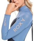 Roxy Womens 3/2mm Prologue Steamer - Flat Lock, Back Zip Wetsuit - Cloud Black/Powder Grey/Sunglow Roxy Womens 3/2mm Prologue Steamer - Flat Lock, Back Zip Wetsuit - Cloud Black/Powder Grey/Sunglow