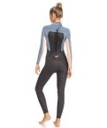 Roxy Womens 3/2mm Prologue Steamer - Flat Lock, Back Zip Wetsuit - Cloud Black/Powder Grey/Sunglow Roxy Womens 3/2mm Prologue Steamer - Flat Lock, Back Zip Wetsuit - Cloud Black/Powder Grey/Sunglow