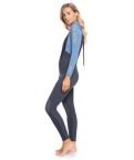 Roxy Womens 3/2mm Prologue Steamer - Flat Lock, Back Zip Wetsuit - Cloud Black/Powder Grey/Sunglow Roxy Womens 3/2mm Prologue Steamer - Flat Lock, Back Zip Wetsuit - Cloud Black/Powder Grey/Sunglow