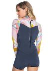 Roxy Syncro Womens 2/2 BZ Spring Suit - Jet Grey/Coral Flame/Temple Gold Roxy Syncro Womens 2/2 BZ Spring Suit - Jet Grey/Coral Flame/Temple Gold