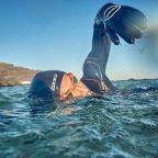 Zone3 Neoprene Open Water Swimming Cap Black / Red