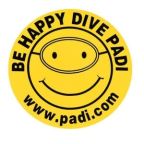 Be Happy Dive PADI Decal Be Happy Dive PADI Decal