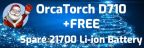 OrcaTorch D710V Video Light + ZJ17 Mini Base Bundle