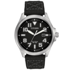 Citizen Mens Black Military Eco-Drive 200M Watch | AW1410-08E