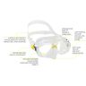 Cressi Marea Jr + Top - Kids Snorkel Combo Clear Skirt