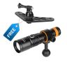 OrcaTorch D710V Video Light + ZJ17 Mini Base Bundle