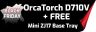 OrcaTorch D710V Video Light + ZJ17 Mini Base Bundle