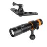 OrcaTorch D710V Video Light + ZJ17 Mini Base Bundle