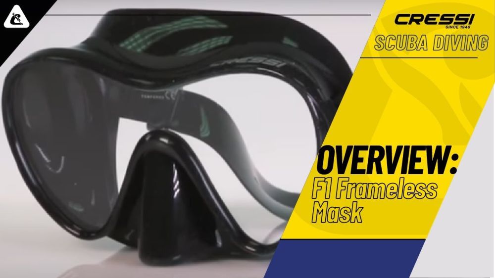 Cressi F1 Frameless Single Lens Diving Mask - All Colours