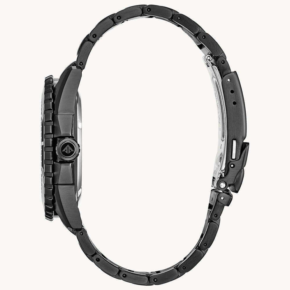 Citizen Mens Black Stainless Steel Divers Watch - BN0195-54E