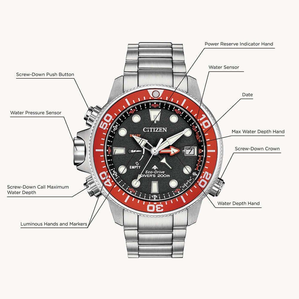 Citizen Stainless Steel Aqualand Divers Watch - BN2039-59E