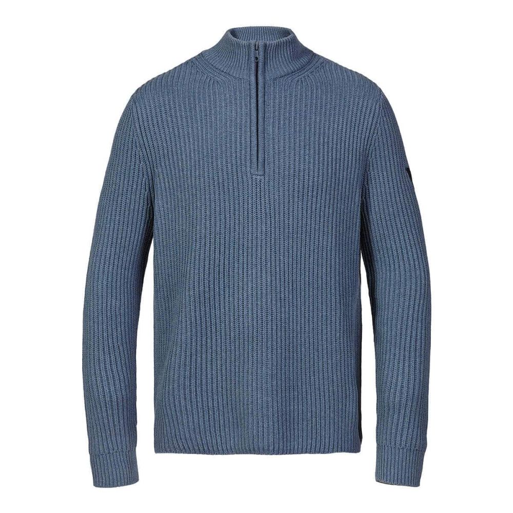 Musto Mens Marina 1/2 Zip Knit Sweater - Slate Blue Musto Mens Marina 1/2 Zip Knit Sweater - Slate Blue