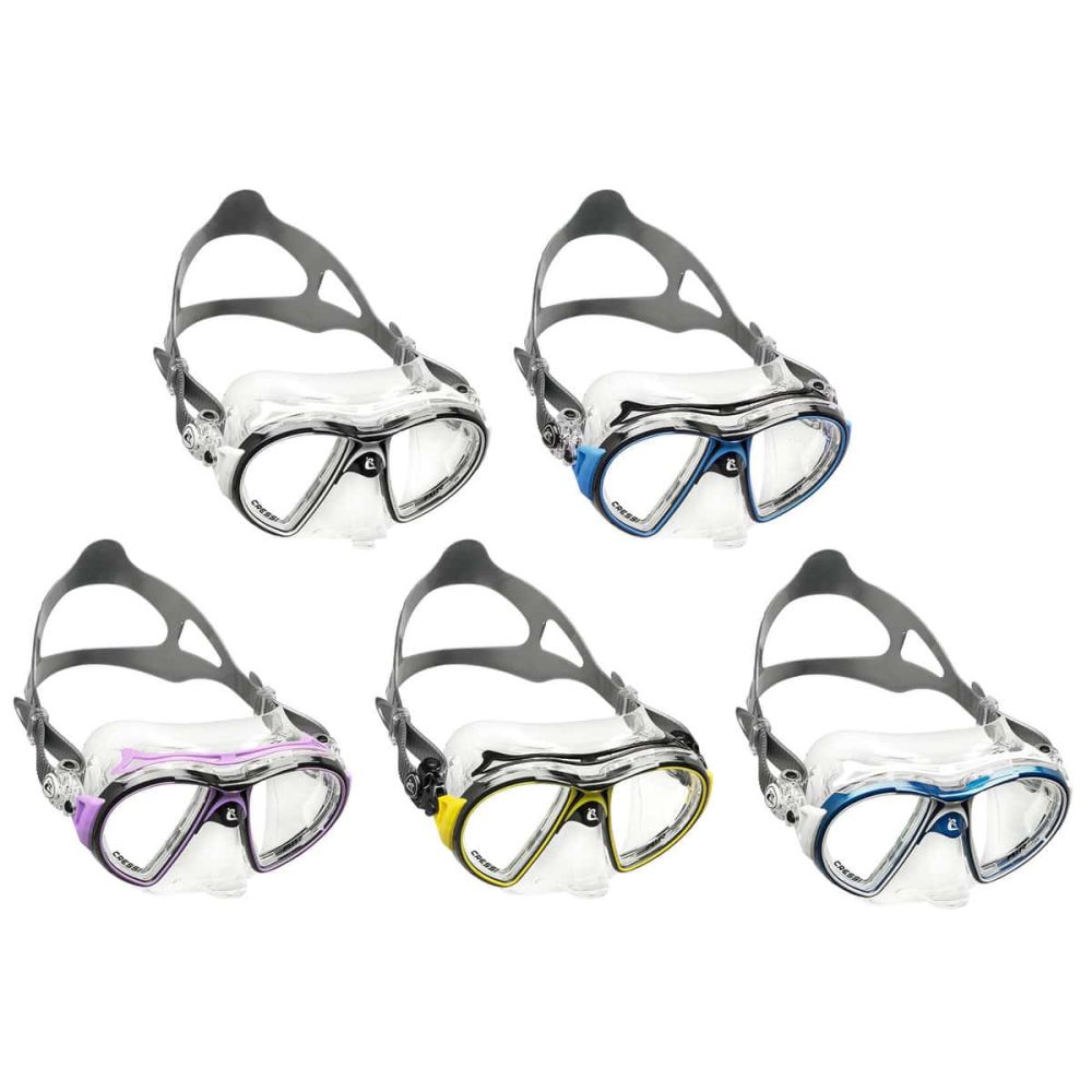 Cressi Air Crystal Dive Mask - Clear + Dark Skirt