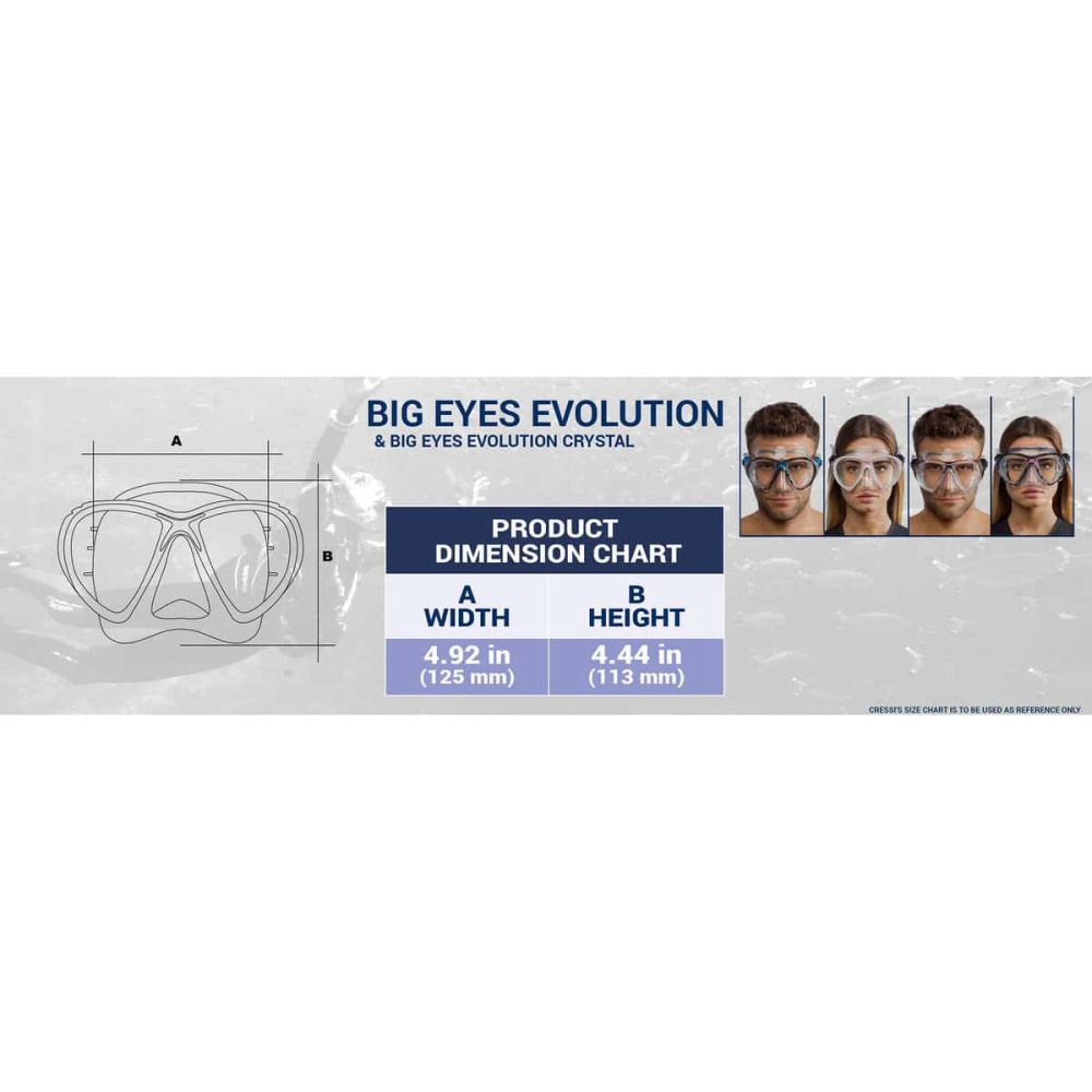Cressi Big Eyes Evolution Mask - Clear Skirt Cressi Big Eyes Evolution Mask - Clear Skirt
