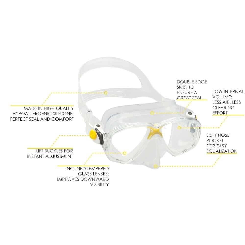 Cressi Marea Jr + Top - Kids Snorkel Combo Clear Skirt