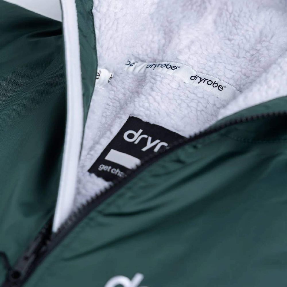 Dryrobe Advance Long Sleeve Changing Robe | Dark Green & Grey