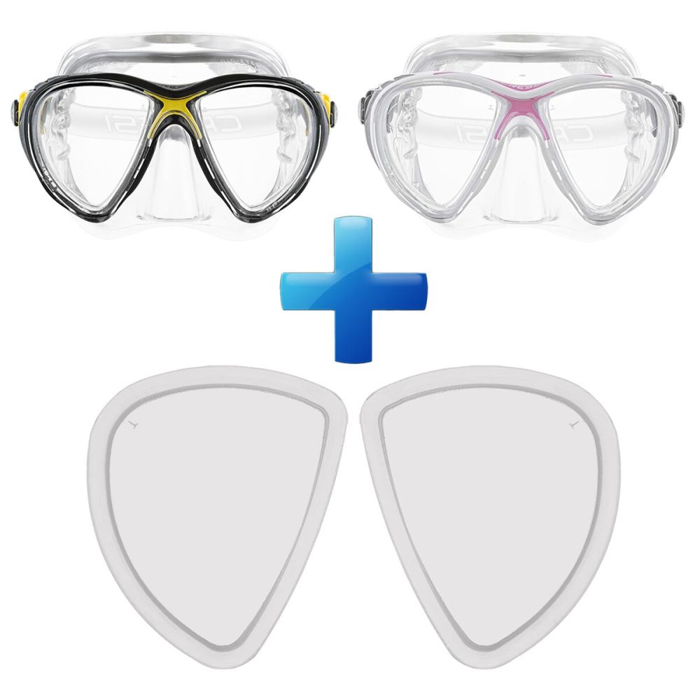 Cressi Big Eyes Evolution Crystal Mask + Fitted Prescription Lenses Cressi Big Eyes Evolution Crystal Mask + Fitted Prescription Lenses