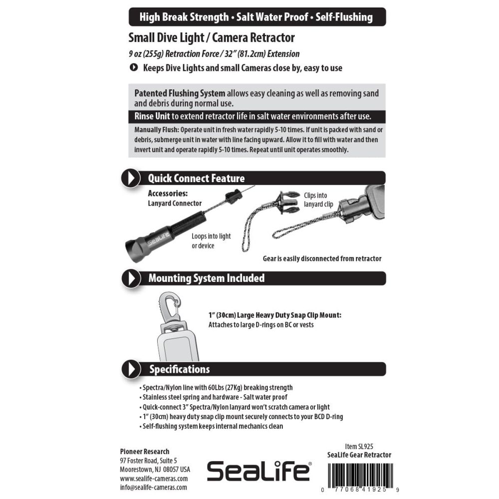 SeaLife Compact Gear Retractor #SL925 SeaLife Compact Gear Retractor #SL925