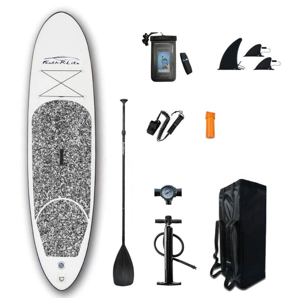 Feath-R-Lite FunWater 10' SUP - Inflatable Paddle Board Package - Grey Feath-R-Lite FunWater 10' SUP - Inflatable Paddle Board Package - Grey