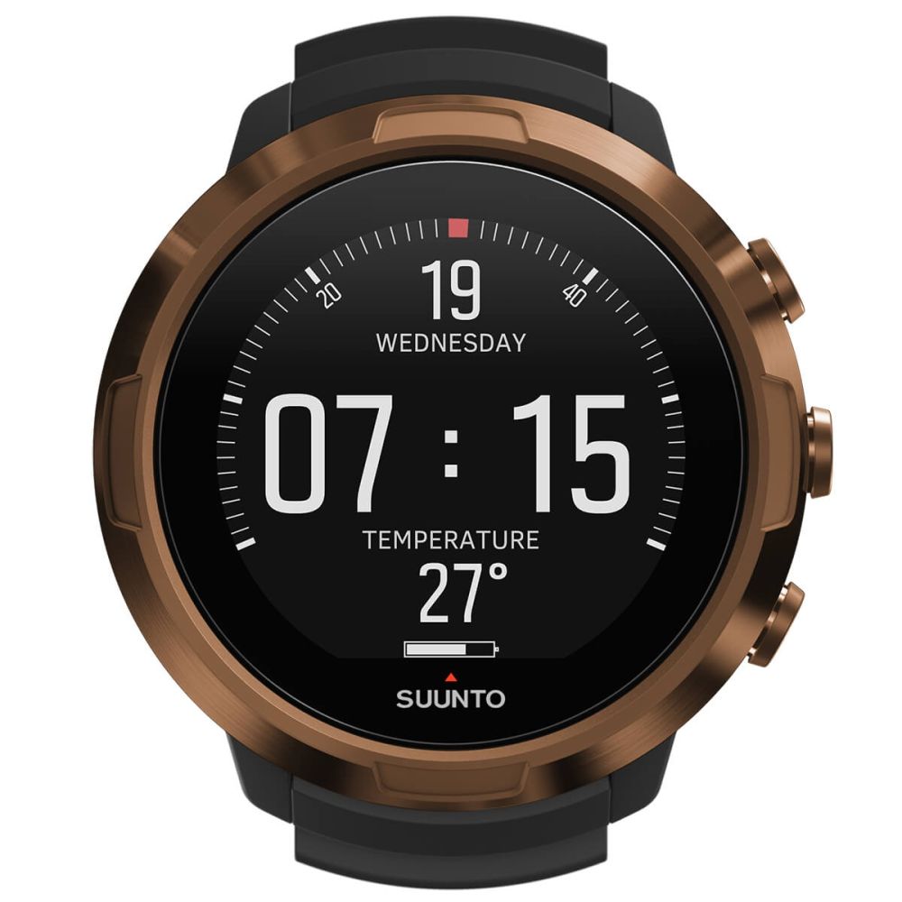 Suunto D5 Black Dive Computer - All Black + Black/Lime
