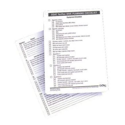 PADI TecRec Checklist Slates