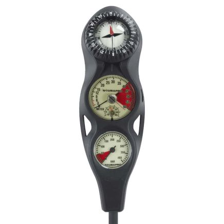 Scubapro U-Line 3 Gauge Analog Console - Contents, Depth & Compass