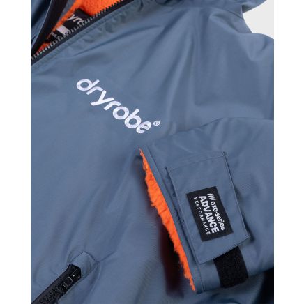 Dryrobe Advance Long Sleeve Changing Robe | Grey & Orange