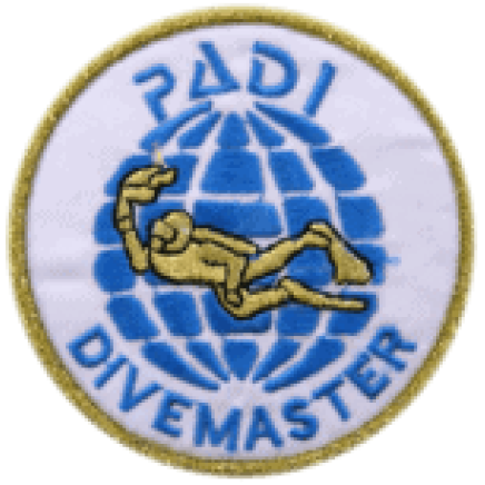 PADI Divemaster Cloth Badge / Emblem Round Style