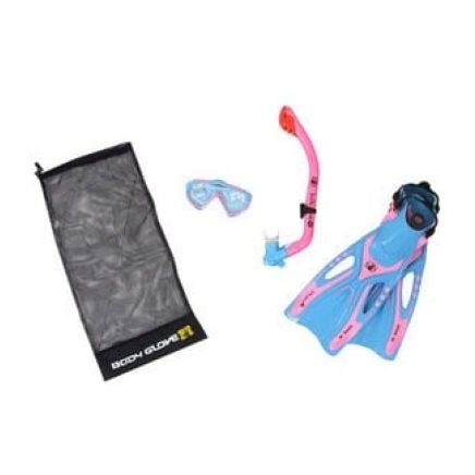Body Glove Junior Reach Mask Fins and Snorkel Set - Pink/Aqua L/XL (1-4)