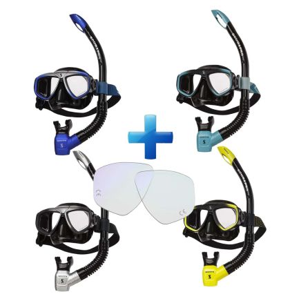 Scubapro Zoom Mask + Spectra Snorkel Combo + Fitted Corrective Lenses