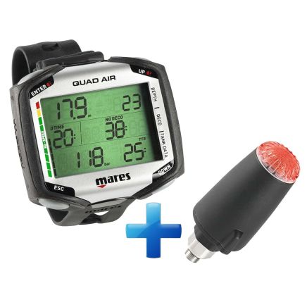 Mares Quad Air Dive Computer + LED Tank Module Bundle